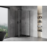 Mexen Mist L Pentagonal Hinged Shower Cabin 80 x 80 cm, Transparent, Gun Metal - 8A8L-080-080-95-00