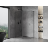 Mexen Mist L asymmetrical pentagonal hinged shower cabin 100 x 80 cm, transparent, gun metal - 8A8L-100-080-95-00
