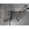 Mexen Mist L asymmetrical pentagonal hinged shower cabin 100 x 80 cm, transparent, gun metal - 8A8L-100-080-95-00