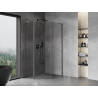 Mexen Mist L asymmetrical pentagonal shower cabin with hinged door 80 x 90 cm, transparent, gun metal - 8A8L-080-090-95-00