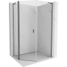 Mexen Mist L asymmetrical pentagonal shower cabin with hinged door 80 x 90 cm, transparent, gun metal - 8A8L-080-090-95-00