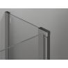 Mexen Mist L asymmetrical hinged pentagonal shower cabin 90 x 100 cm, transparent, gun metal - 8A8L-090-100-95-00