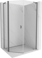 Mexen Mist L asymmetrical hinged pentagonal shower cabin 90 x 100 cm, transparent, gun metal - 8A8L-090-100-95-00