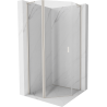 Mexen Mist L pentagonal shower enclosure 80 x 80 cm, transparent, brushed nickel - 8A8L-080-080-97-00