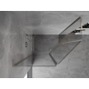 Mexen Mist L pentagonal asymmetrical swing shower cabin 90 x 80 cm transparent brushed nickel - 8A8L-090-080-97-00