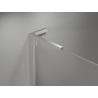 Mexen Mist L asymmetrical pentagonal hinged shower enclosure 100 x 90 cm transparent brushed nickel - 8A8L-100-090-97-00