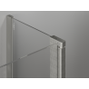 Mexen Mist L asymmetrical pentagonal hinged shower enclosure 100 x 90 cm transparent brushed nickel - 8A8L-100-090-97-00