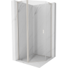 Mexen Mist L pentagonal hinged shower enclosure 100 x 100 cm, transparent, brushed nickel - 8A8L-100-100-97-00