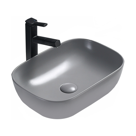 Mexen Rita countertop washbasin 45 x 32 cm, light gray matte - 21084561