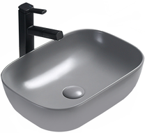 Mexen Rita countertop washbasin 45 x 32 cm, light gray matte - 21084561