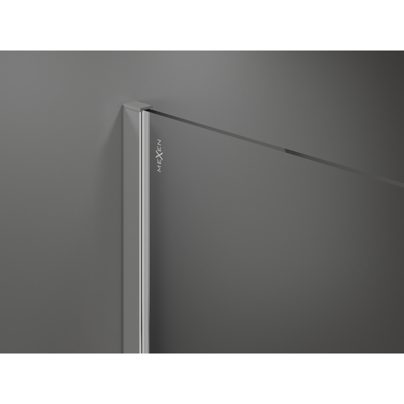 Mexen Kioto Walk-in Shower Wall 90 x 200 cm, 8 mm Bronze, Chrome - 800-090-101-01-32