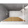 Mexen Kioto Walk-in Shower Wall 70 x 200 cm, Bronze 8 mm, White - 800-070-101-20-32