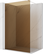 Mexen Kioto Walk-in Shower Screen 80 x 200 cm, Bronze 8 mm, White - 800-080-101-20-32