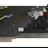 Mexen Bruno 1-compartment granite sink with a drip tray and kitchen mixer tap Duero, Black - 6513-77-671600-50-B