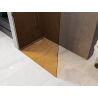 Mexen Kioto Walk-in Shower Screen 140 x 200 cm, Bronze 8 mm, Gold - 800-140-101-50-32