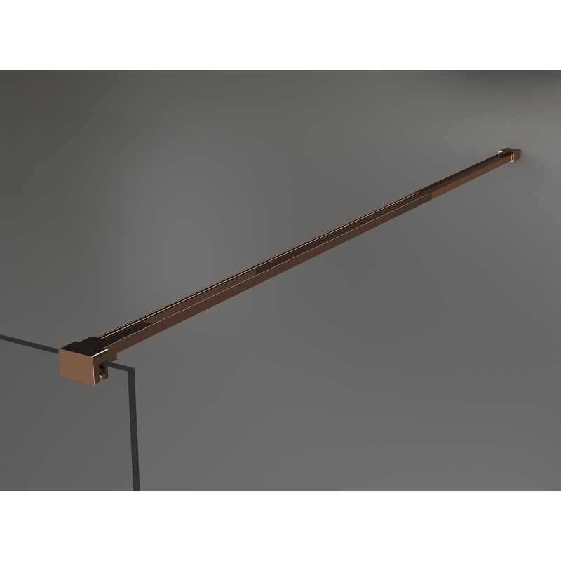Mexen Kioto Walk-in Shower Wall 70 x 200 cm, 8 mm Bronze, Rose Gold - 800-070-101-60-32