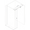 Mexen Kioto Walk-in Shower Panel 90 x 200 cm, 8 mm Bronze, Brushed Copper - 800-090-101-65-32