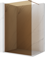 Mexen Kioto Walk-in Shower Wall 100 x 200 cm, Bronze 8 mm, Brushed Copper - 800-100-101-65-32