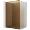 Mexen Kioto Walk-in Shower Wall 110 x 200 cm, Brown 8 mm, Brushed Copper - 800-110-101-65-32