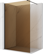 Mexen Kioto Walk-in Shower Wall 90 x 200 cm, Bronze 8 mm, Black - 800-090-101-70-32
