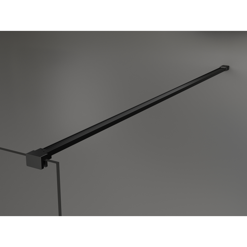 Mexen Kioto Walk-in Shower Wall 120 x 200 cm, Bronze 8 mm, Black - 800-120-101-70-32