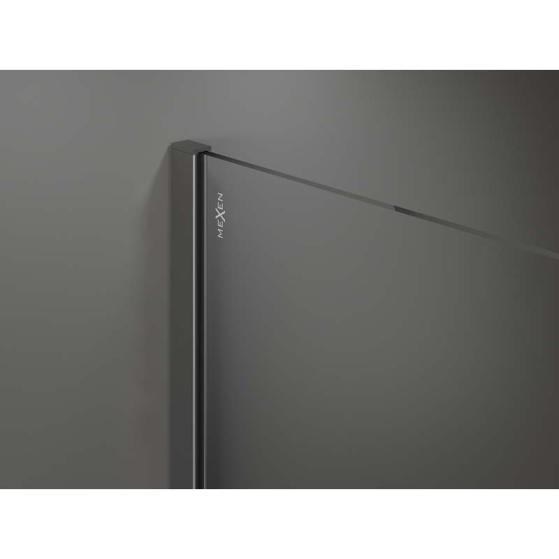 Mexen Kioto Walk-in Shower Screen 130 x 200 cm, Bronze 8 mm, Gun Metal - 800-130-101-95-32