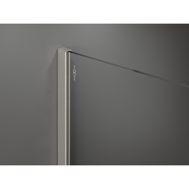 Mexen Kioto Walk-in Shower Screen 80 x 200 cm, Bronze 8 mm, Brushed Nickel - 800-080-101-97-32
