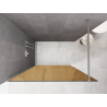 Mexen Kioto Walk-in Shower Wall 140 x 200 cm, Bronze 8 mm, Brushed Nickel - 800-140-101-97-32