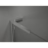 Mexen Kioto L Walk-in Shower Wall 110 x 200 cm, Brown, Chrome - 800-110-103-01-32
