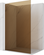 Mexen Kioto L Walk-in Shower Wall 70 x 200 cm, Bronze, White - 800-070-103-20-32