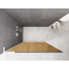 Mexen Kioto L Walk-in Shower Wall 70 x 200 cm, Bronze, White - 800-070-103-20-32