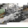 Mexen Mario 2-compartment granite sink with a kitchen mixer tap Telma, Grey - 6504-71-670200-00