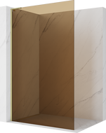 Mexen Kioto L Walk-in Shower Wall 110 x 200 cm, Bronze, Brushed Gold - 800-110-103-55-32