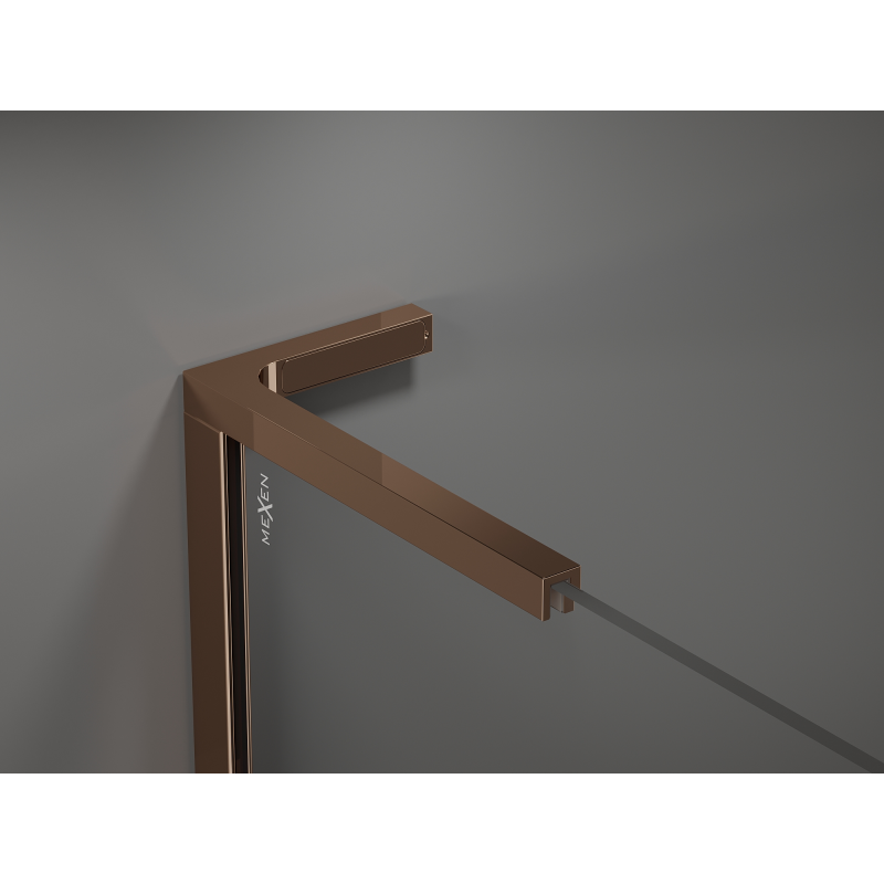 Mexen Kioto L Walk-in Shower Wall 80 x 200 cm, Bronze, Rose Gold - 800-080-103-60-32