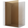 Mexen Kioto L Walk-in Shower Screen 110 x 200 cm, Brown, Rose Gold - 800-110-103-60-32
