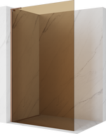 Mexen Kioto L Walk-in Shower Wall 120 x 200 cm, Bronze, Brushed Copper - 800-120-103-65-32