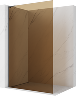 Mexen Kioto L Walk-in Shower Screen 70 x 200 cm, Brown, Gun Gray Brushed - 800-070-103-66-32