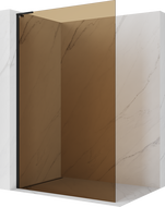 Mexen Kioto L Walk-in Shower Wall 100 x 200 cm, Bronze, Black - 800-100-103-70-32