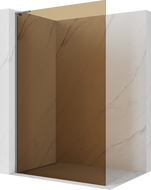 Mexen Kioto L Walk-in Shower Wall 70 x 200 cm, Bronze, Gun Metal - 800-070-103-95-32