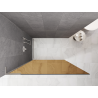 Mexen Kioto L Walk-in Shower Wall 80 x 200 cm, Brown, Brushed Nickel - 800-080-103-97-32