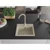 Mexen Milo 1-bowl granite sink with Telma kitchen faucet, beige - 6505-69-670200-69