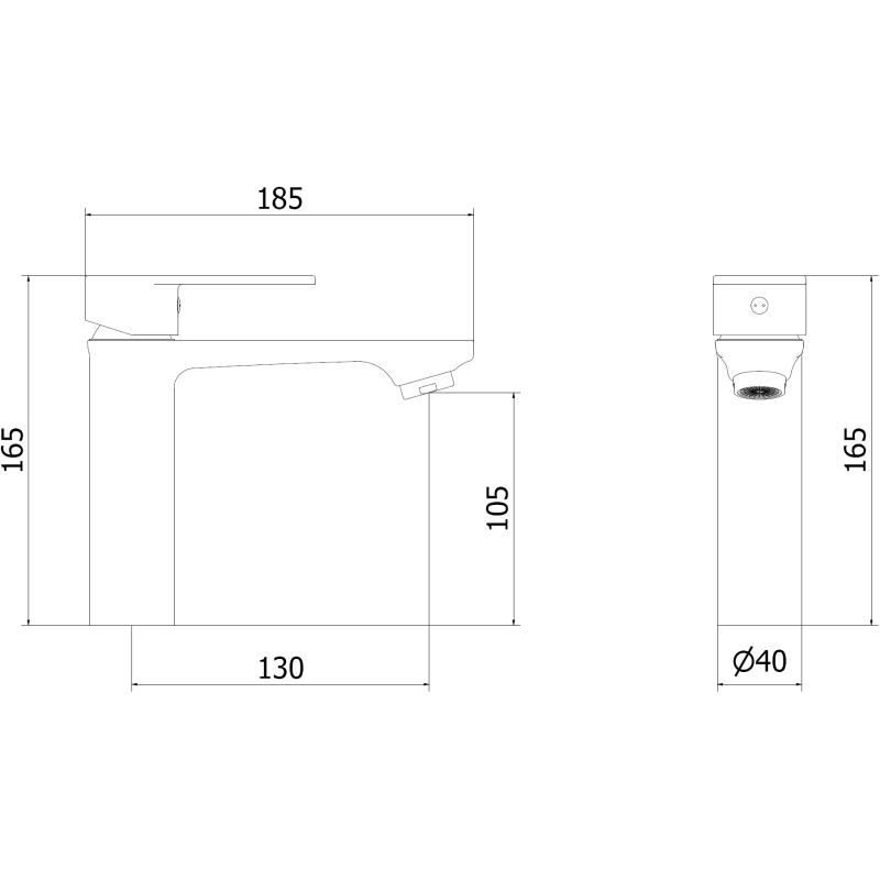 Mexen Royo golden washbasin faucet - 72200-50