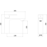 Mexen Royo golden washbasin faucet - 72200-50