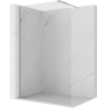Mexen Kioto-P Walk-in Shower Wall 90 x 200 cm, Transparent 8 mm, Chrome - 800-090-101-01-00-P