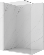 Mexen Kioto-P Walk-in Shower Wall 100 x 200 cm, Transparent 8 mm, Chrome - 800-100-101-01-00-P