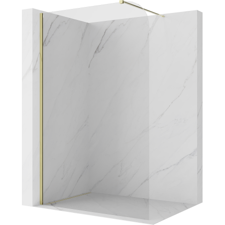 Mexen Kioto-P Walk-in Shower Screen 80 x 200 cm, Transparent 8 mm, Gold - 800-080-101-50-00-P