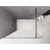 Mexen Kioto-P Walk-in Shower Wall 80 x 200 cm, transparent 8 mm, rose gold - 800-080-101-60-00-P