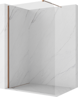 Mexen Kioto-P Walk-in Shower Wall 100 x 200 cm, Transparent 8 mm, Rose Gold - 800-100-101-60-00-P