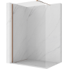 Mexen Kioto-P Walk-in Shower Wall 140 x 200 cm, Transparent 8 mm, Rose Gold - 800-140-101-60-00-P