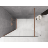 Mexen Kioto-P Walk-in Shower Wall 80 x 200 cm, Transparent 8 mm, Brushed Copper - 800-080-101-65-00-P